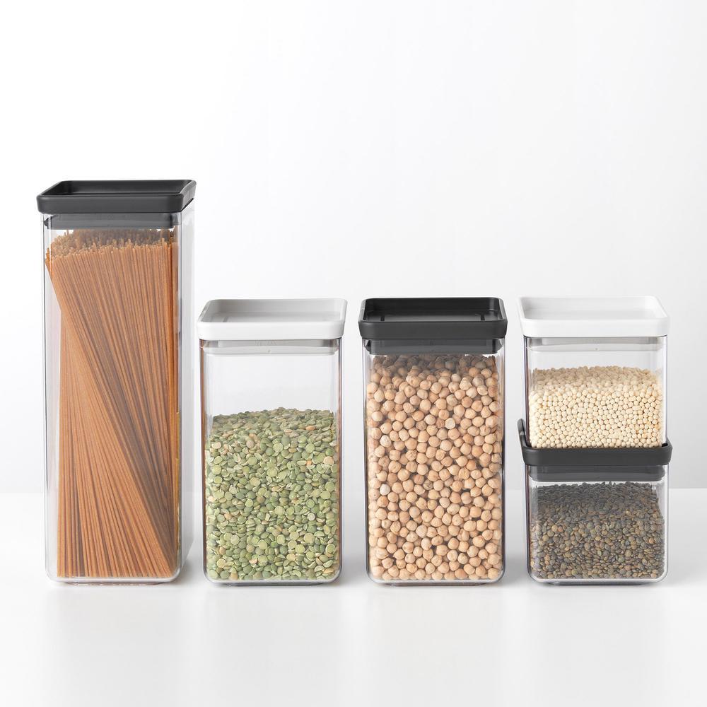 Birių produktų hermetinis indelis BRABANTIA, juodu dangteliu, 0,7 L - 3