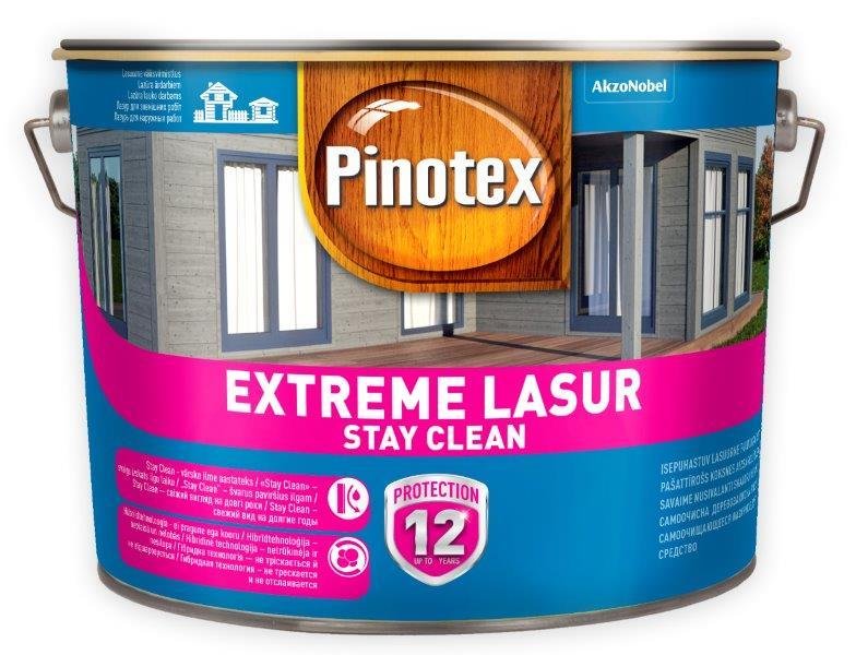 Medienos lazūra PINOTEX EXTREME LASUR, tikmedžio sp., 10 l