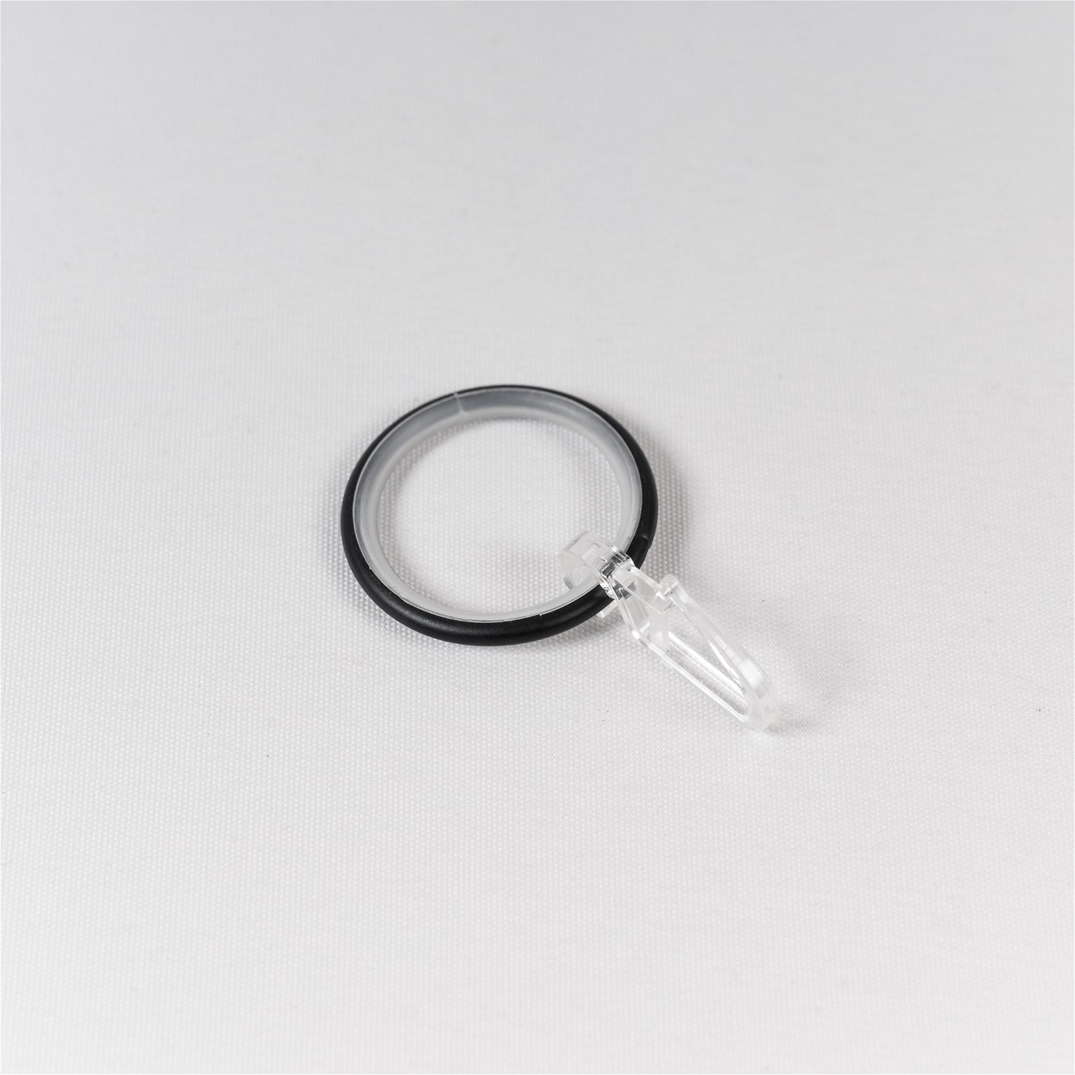 Karnizo žiedai su kabliukais MODERN, juodos sp., Ø19 mm, 10 vnt.
