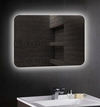 Vonios veidrodis AQUALINE, 60 x 80 cm, LED 4000 K, IP54, apšvietimas iš galo - 1