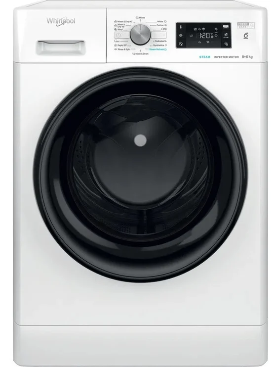 Skalbimo mašina - džiovyklė WHIRLPOOL FWDB 864349 BV EE-0