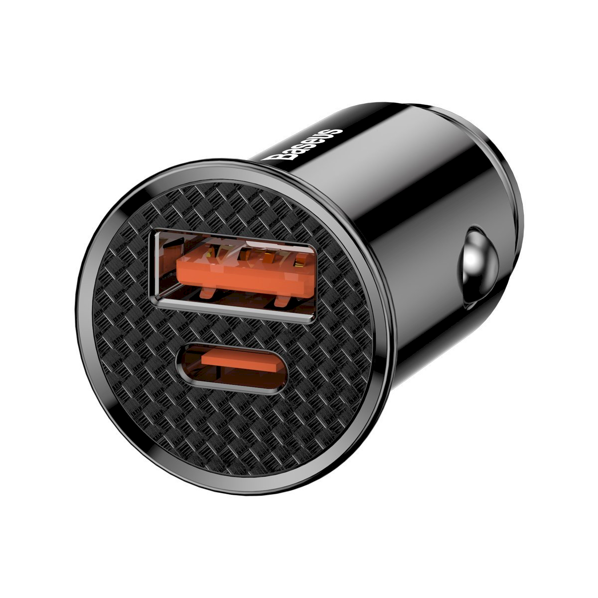 Automobilinis įkroviklis BASEUS, 30 W, 12 - 24 V, USB + USB-C QC4.0+ SCP AFC, juodos sp.-1