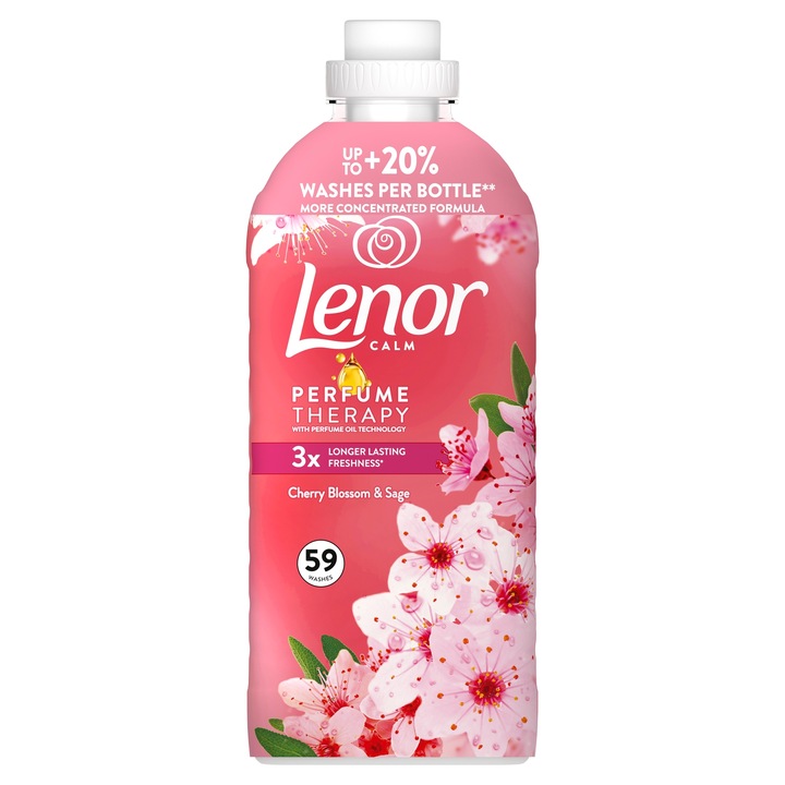 Minkštiklis LENOR Cherry Blossom & Sage, 59 skalb., 1239 ml