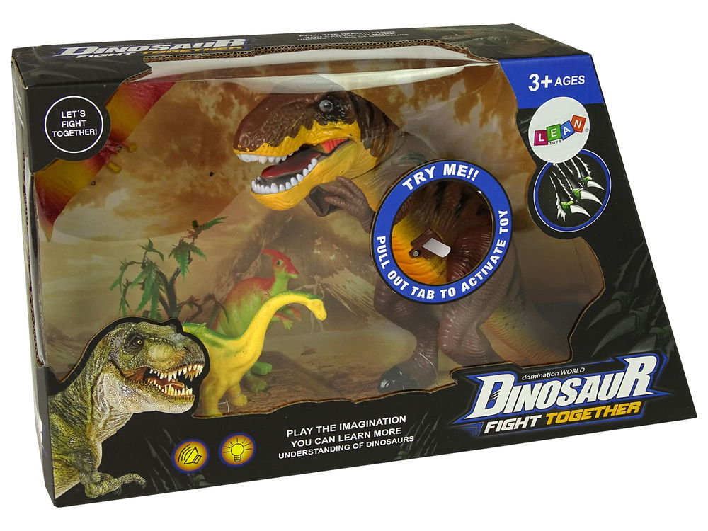 Dinozaurų rinkinys su garso ir šviesos efektais - 8