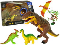 Dinozaurų rinkinys su garso ir šviesos efektais - 4