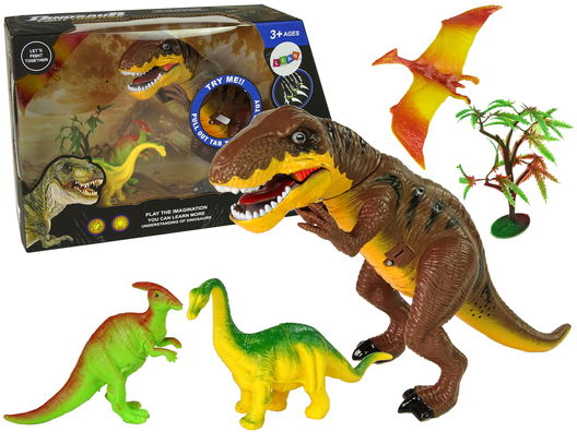 Dinozaurų rinkinys su garso ir šviesos efektais - 3