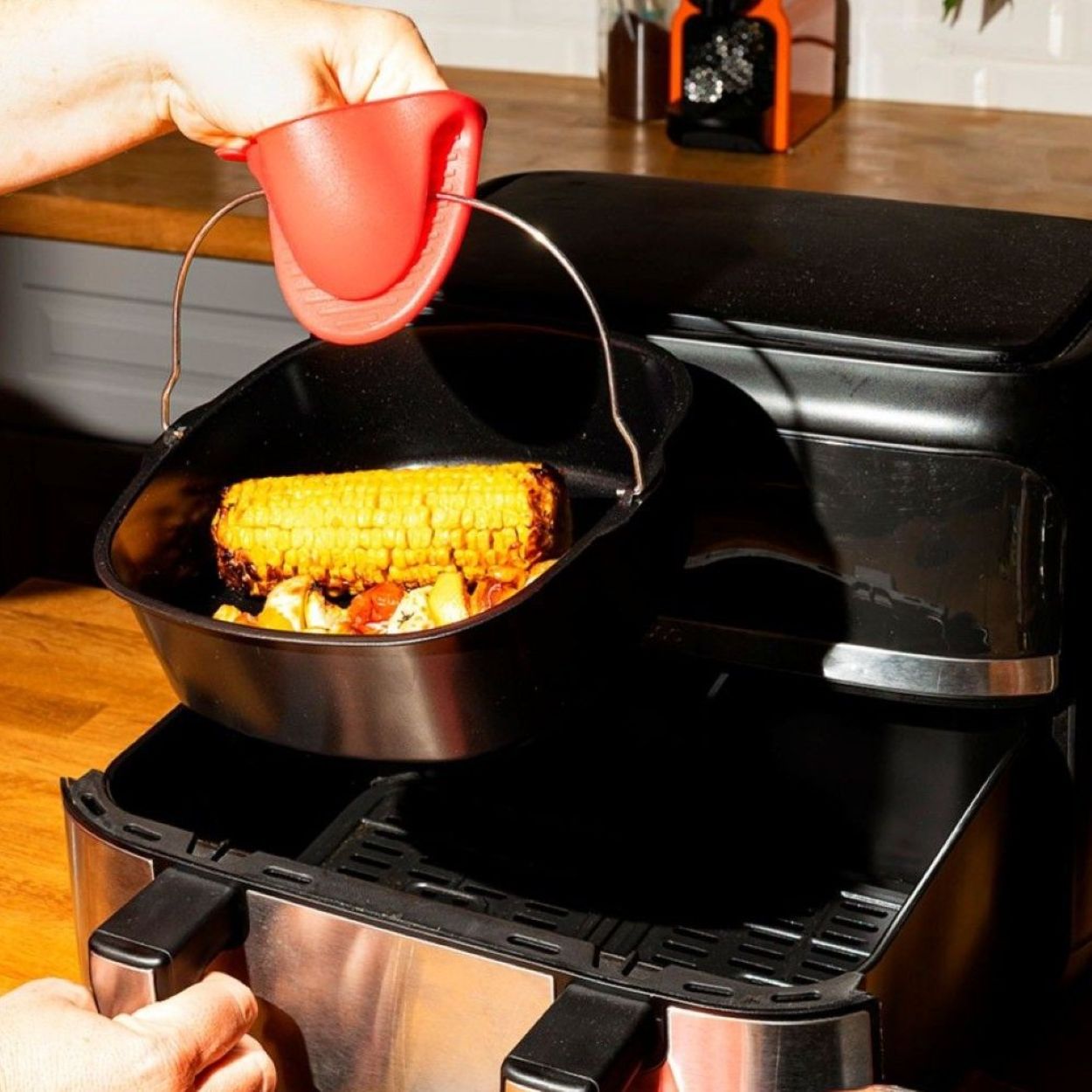Metalinis stačiakampis indas gruzdintuvei PYREX AIR FRYER, 22 x 21 cm - 3