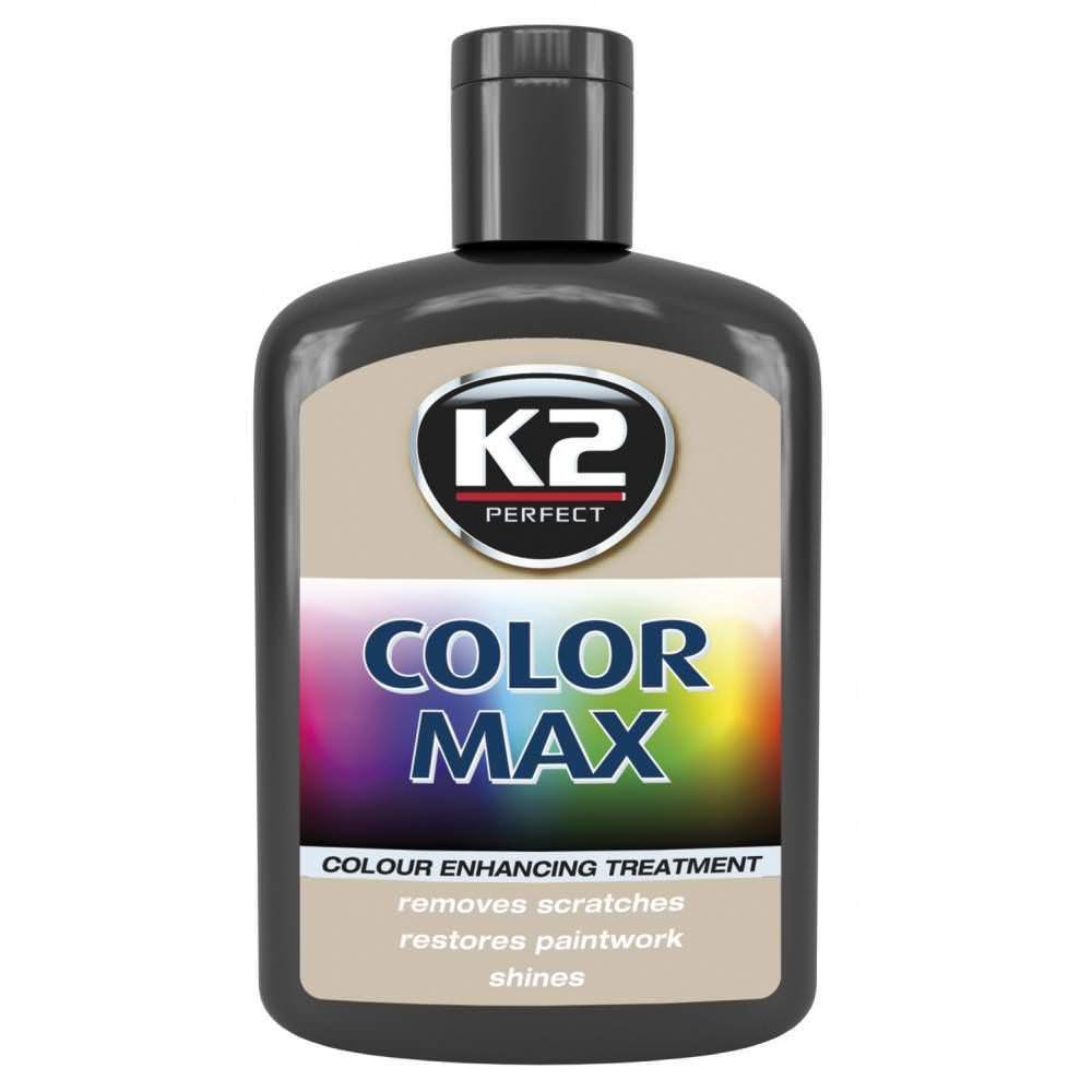 Polirolis K2 Color Max, išorės, juoda sp., 208 ml