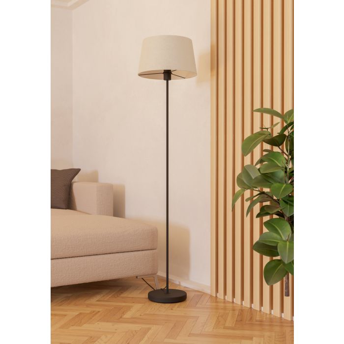 Toršeras EGLO FEBRES, 1xE27, 60W, juodos/baltos sp., Ø35cm, h153cm - 3