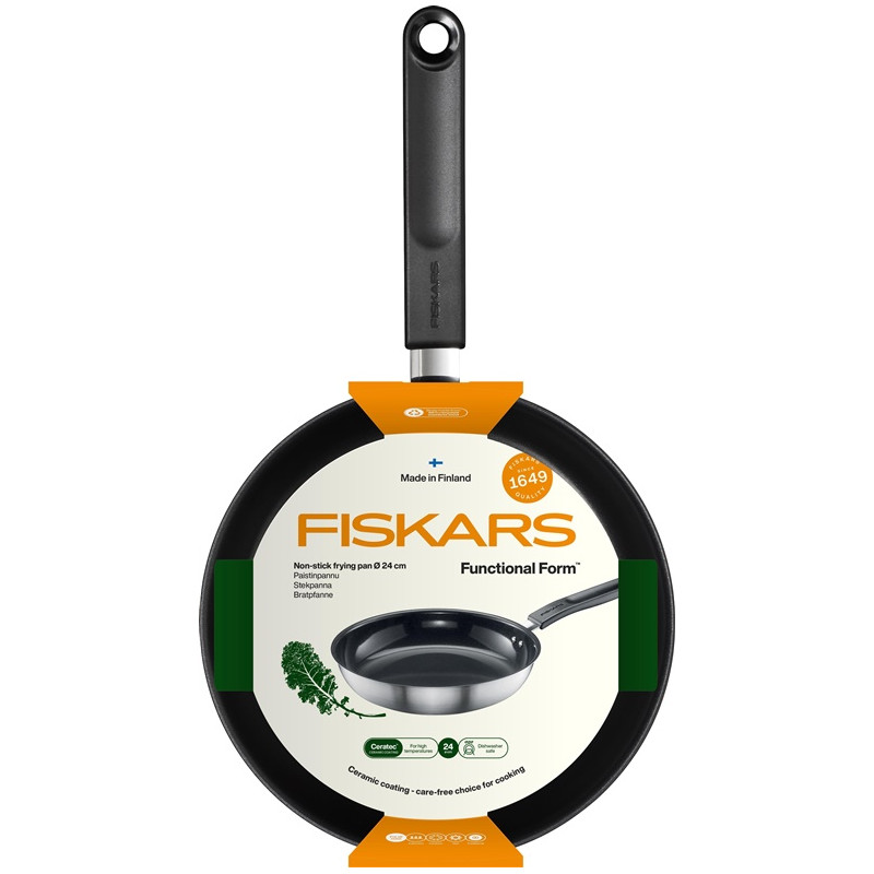 Keramikinė keptuvė FISKARS FF, nepridegančia danga, 24 cm, 1 vnt-0