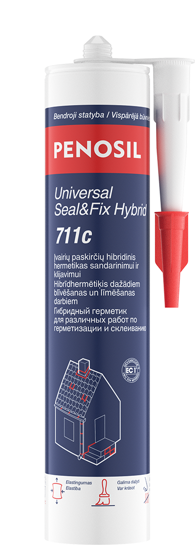 Hibridinis hermetikas PENOSIL Universal Seal&Fix Hybrid 711c, baltos sp, 280 ml-0