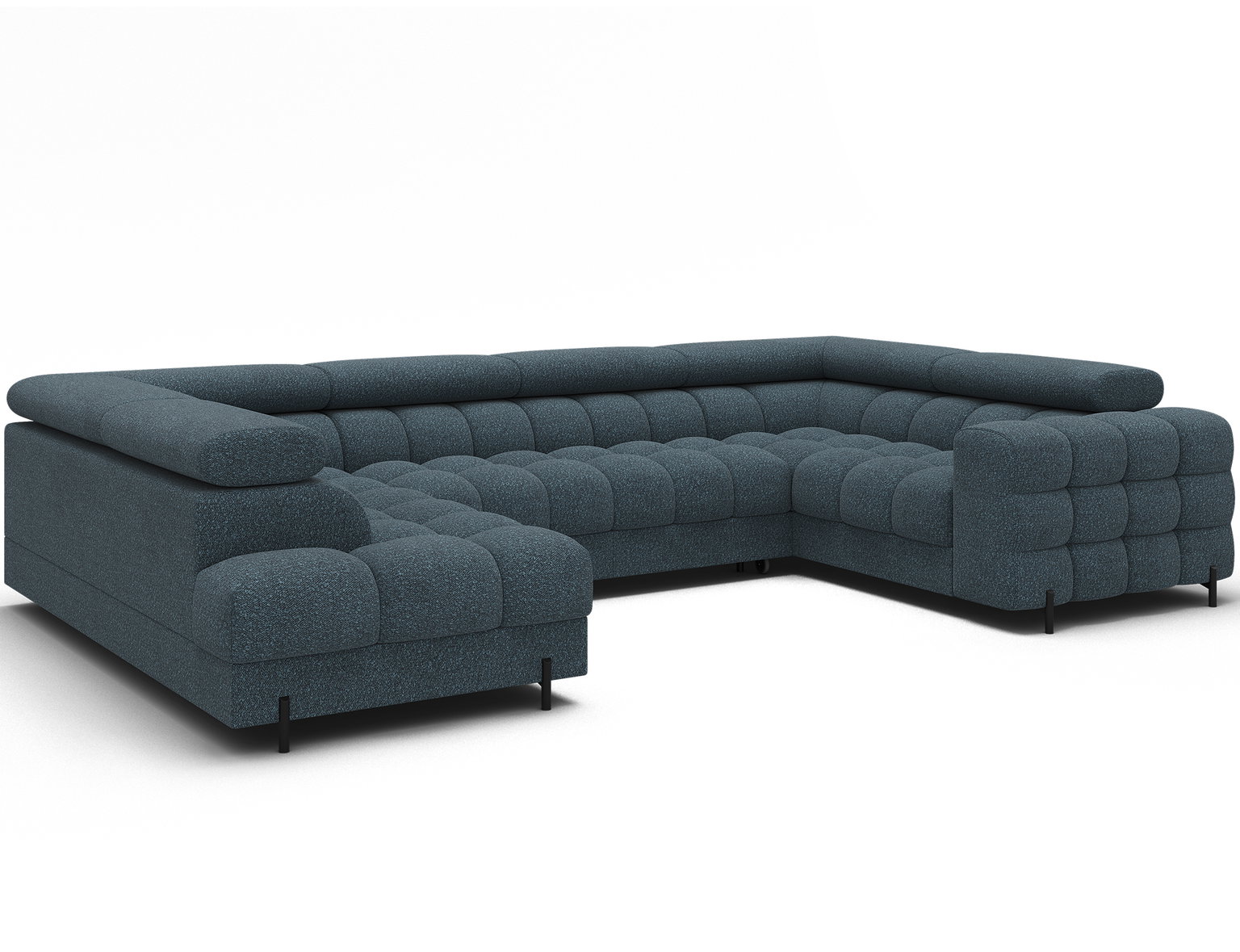 Kampinė sofa Fectory, mėlyna sp., 205 x 346 cm x 93 cm - 3