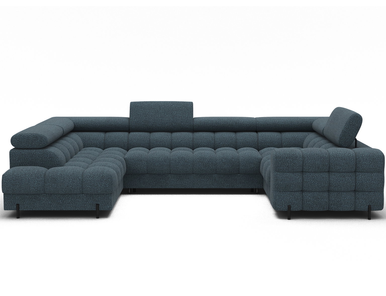Kampinė sofa Fectory, mėlyna sp., 205 x 346 cm x 93 cm-0