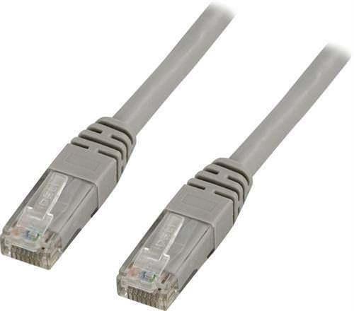 Kabelis DELTACO 2-TP, UTP Cat5e patch kabelis, 2m, pilkos sp.