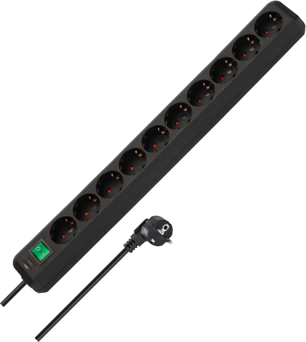 Ilgiklis BRENNENSTUHL Eco-Line, 10 lizdų, 3 m, 3G1,5+J, juodas-0