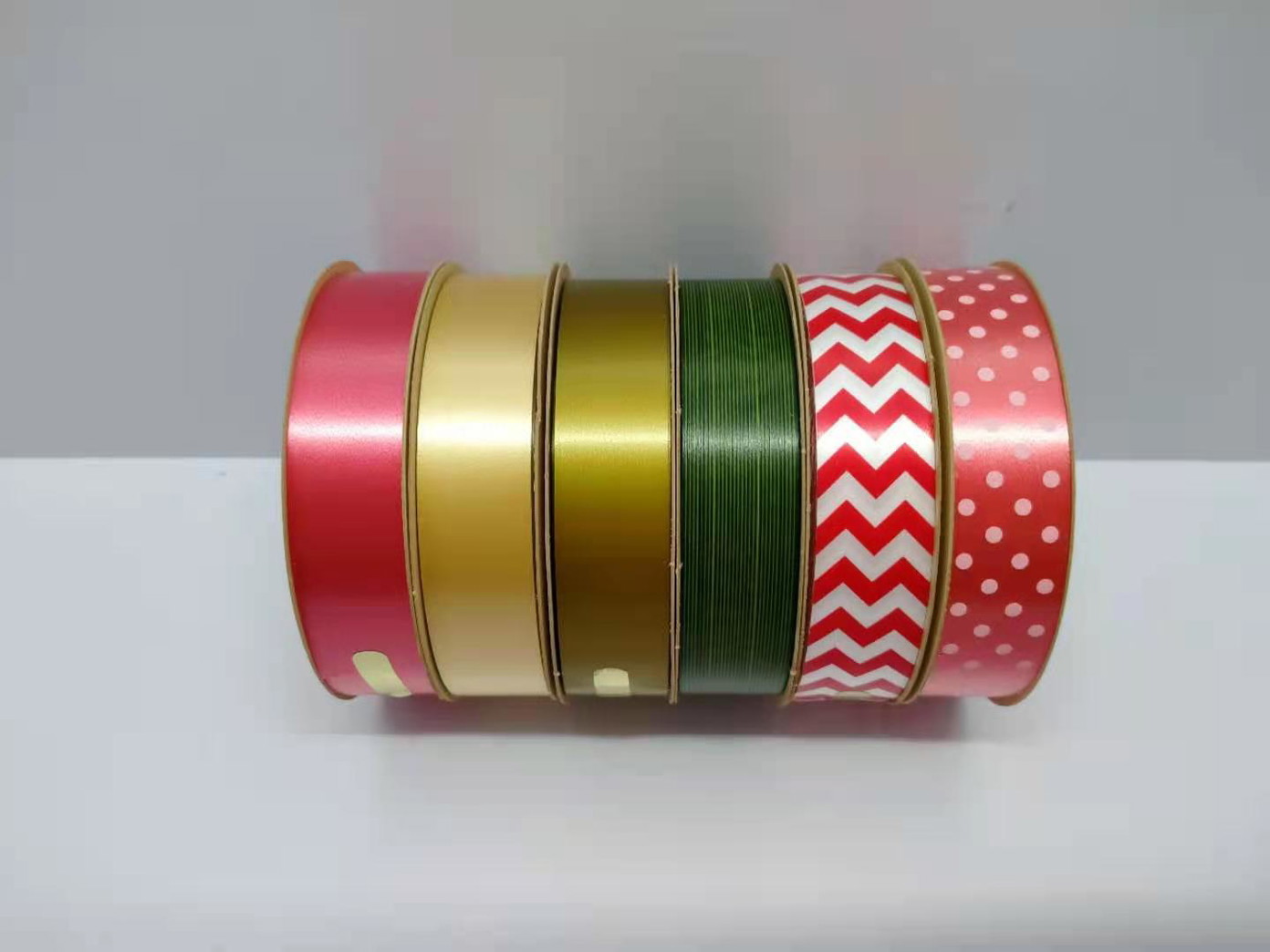 Dovanų pakavimo juostelė, įvairių rūšių, 2 cm x 9,14 m-0