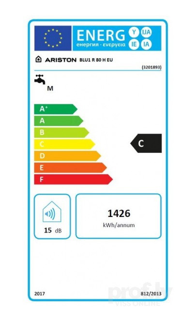 El. vandens šildytuvas ARISTON BLU1 R 80 H, 80 l, hor., 1,5 kW-1