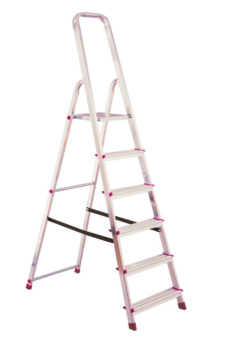 Kopėčios KRAUSE Corda, 6 pakopų, aliumininės, vienpusės, maks. darbinis aukštis 320 cm-0