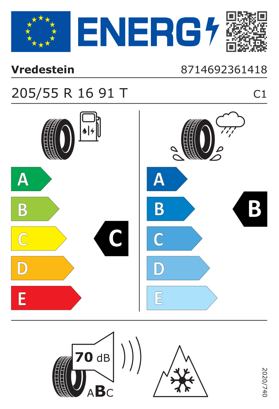 Vredestein Wintrac 205/55 R16 91 T-1