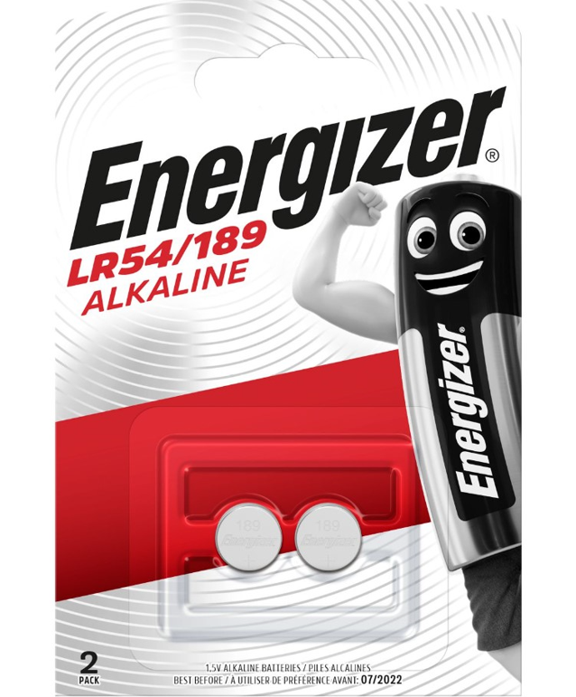 Elementai ENERGIZER Alkaline, LR54 (189, V10GA, D189A, LR1130, L1131), 1.5V 66mAh, 2 vnt.-0