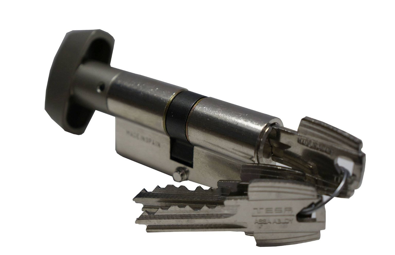 Spynos cilindras TESA su užsuktuku, 30x30 mm, 3 raktai, nikelio sp.