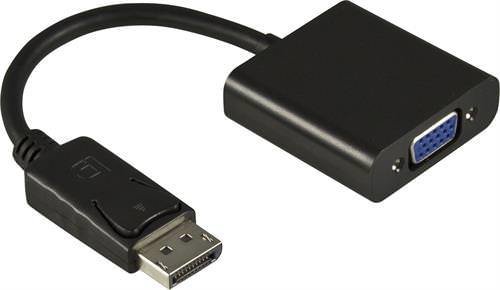 DisplayPort to VGA Adapteris DELTACO DP-VGA7, Full HD 60Hz, 0.2m, juodos sp.