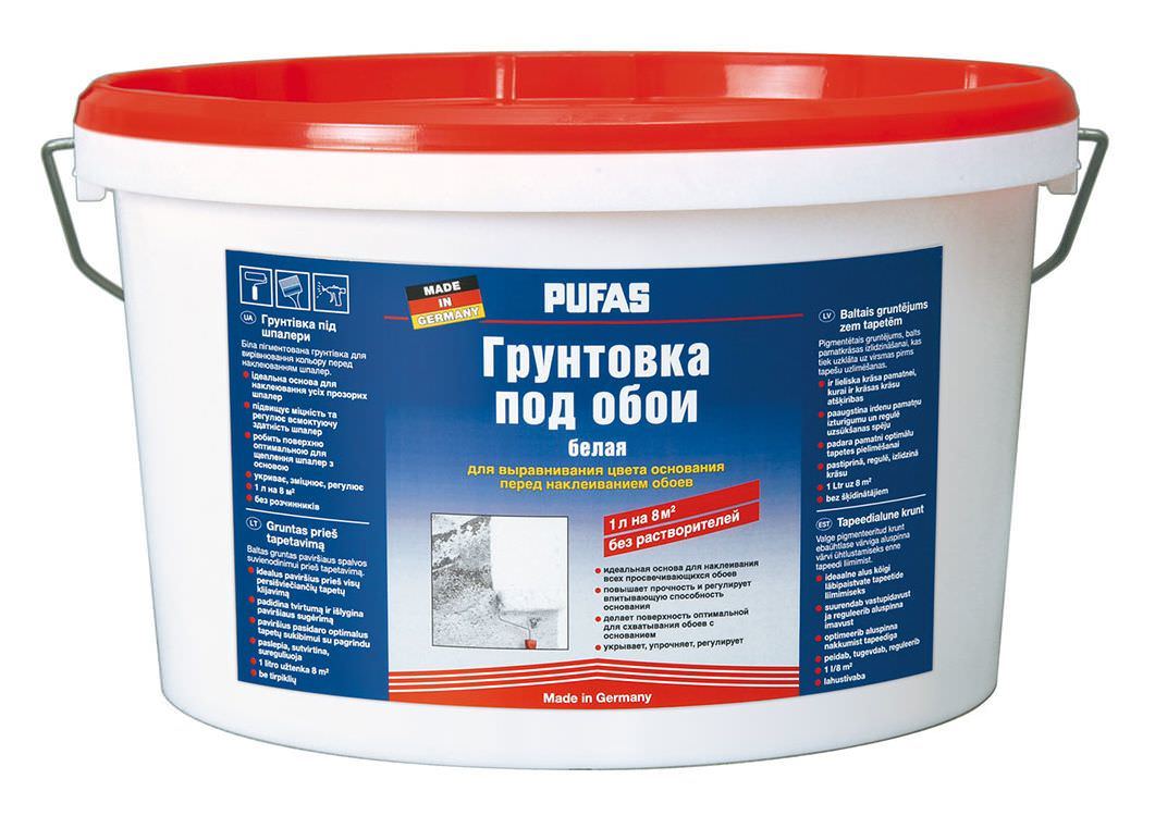 Gruntas prieš tapetavimą PUFAS, baltos sp., 2,5 l-0