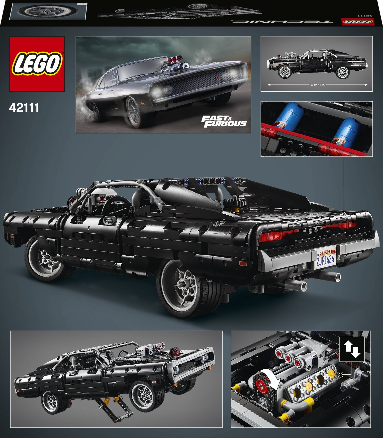 Konstruktorius LEGO® Technic Dom's Dodge Charger 42111 - 2