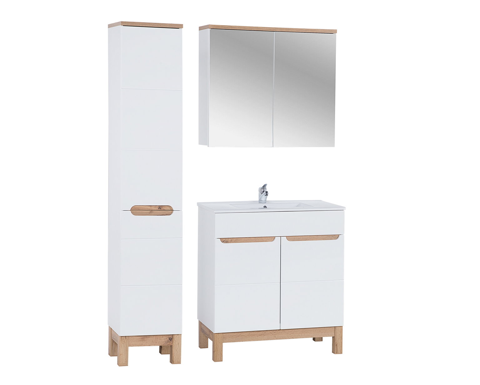 Vonios komplektas COMAD BALI WHITE 80 su praustuvu, sifonu-1