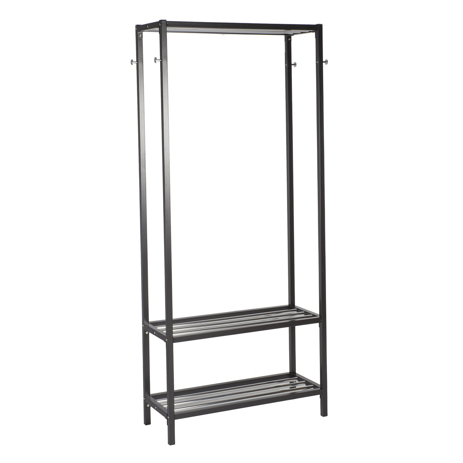 Drabužių lentyna STRAIGHT, 85x32x180 cm, juoda-0