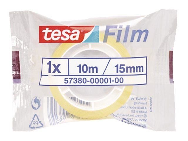 Lipni juostelė TESA FILM, skaidri, 15 mm x 10 m