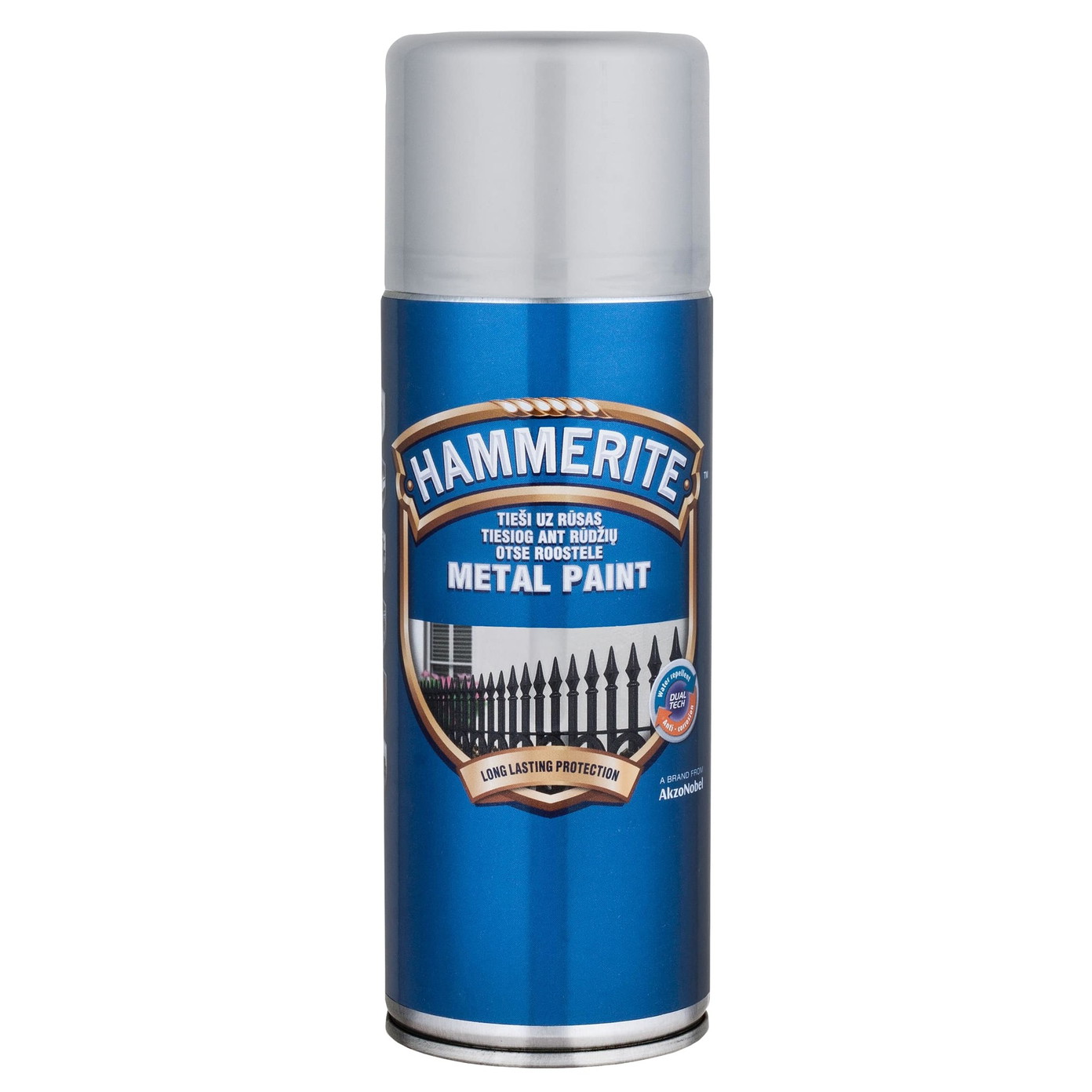 Purškiami metalo dažai HAMMERITE SMOOTH FINISH, baltos sp., 400 ml-0