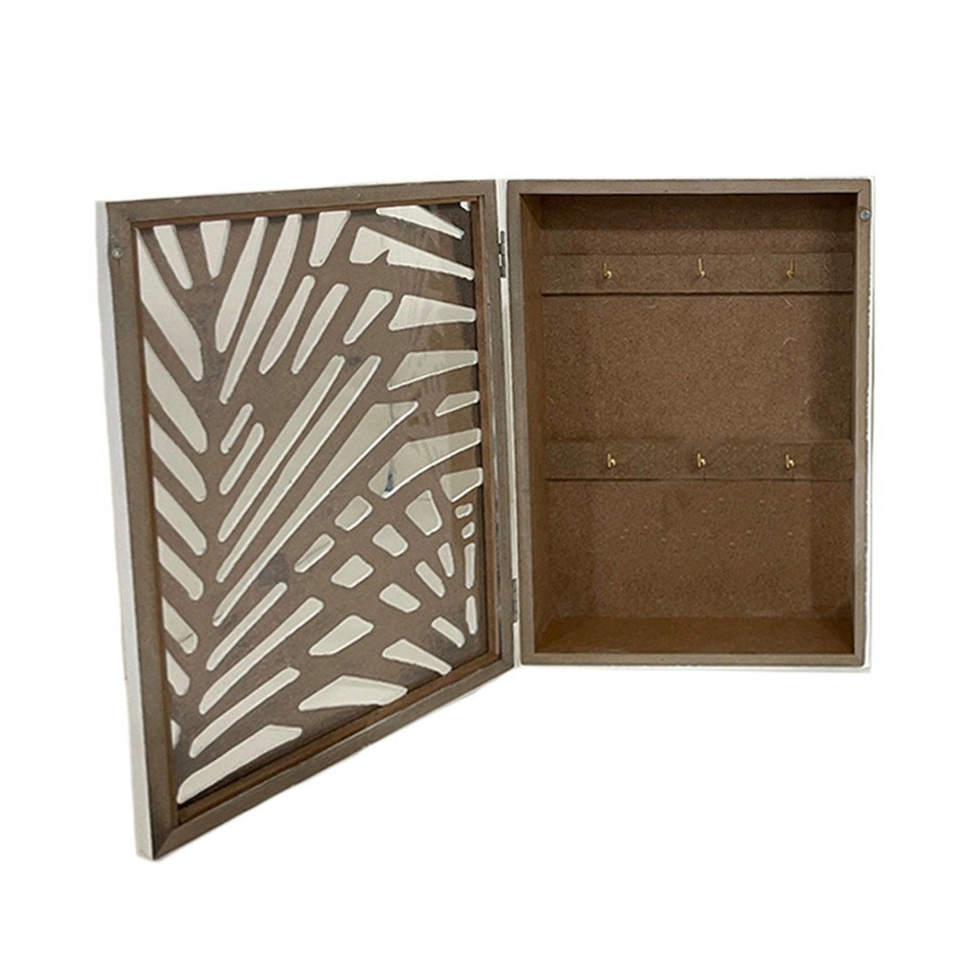 Medinė raktinė BASIC, baltos sp., 27 x 19 x 6 cm-1