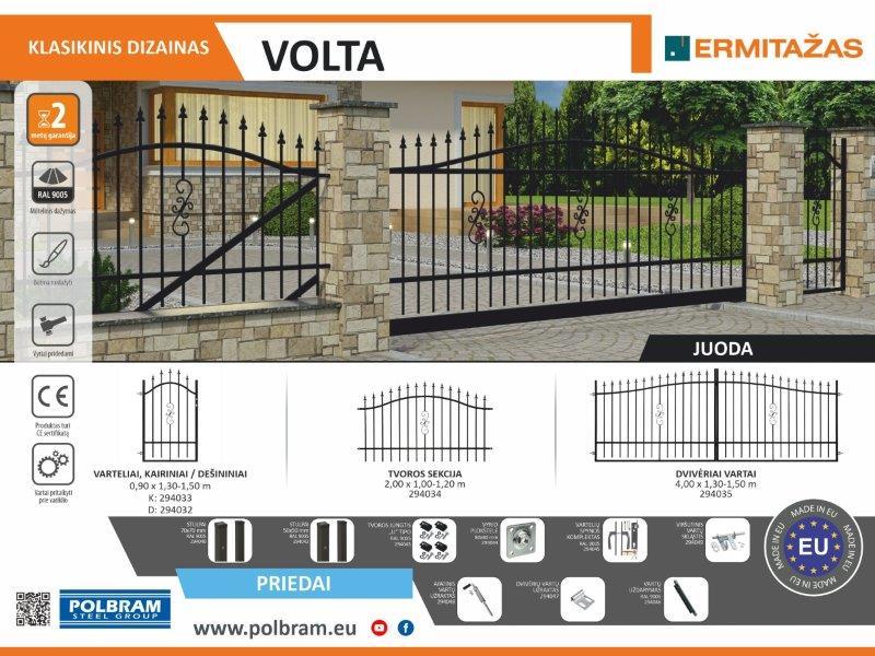 Dekoratyviniai varteliai VOLTA, 1500 x 900 mm, kairiniai, juodos sp.-1