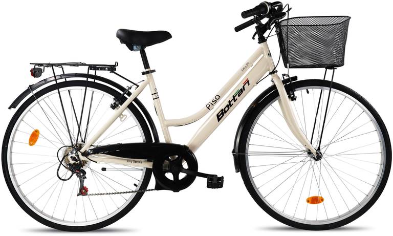 Moteriškas miesto dviratis BOTTARI TREKKING BIKE, 28 dydis, baltos sp.-0
