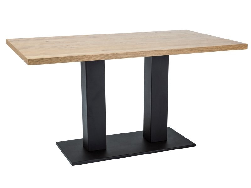 Valgomojo stalas SAURON, 120 x 80 cm, ąžuolo/juoda