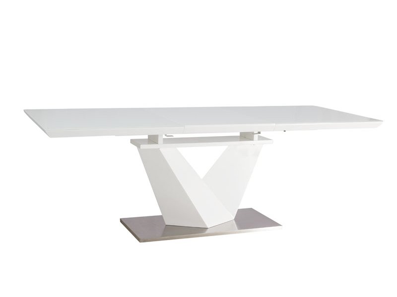 Valgomojo stalas ALARAS III, 160 x 90 cm, baltas - 1