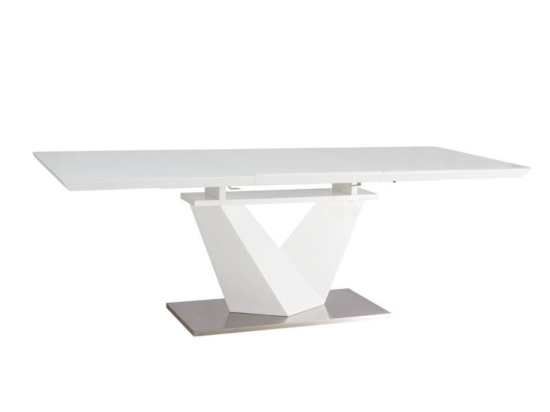 Valgomojo stalas ALARAS III, 160 x 90 cm, baltas