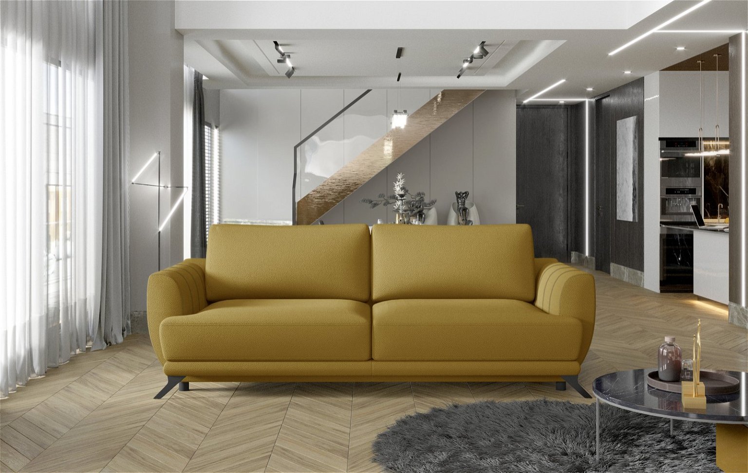 Sofa Megis, geltona - 1