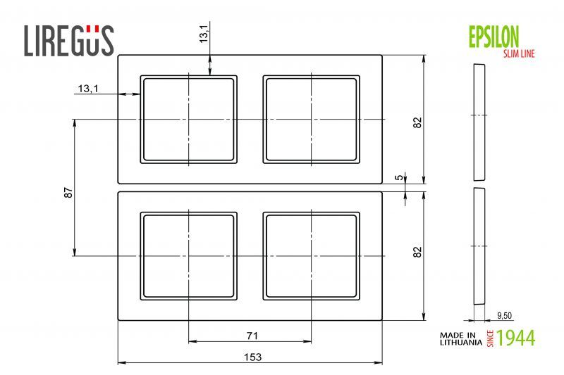 Dvivietis rėmelis EPSILON SLIM LINE, baltos sp.-1