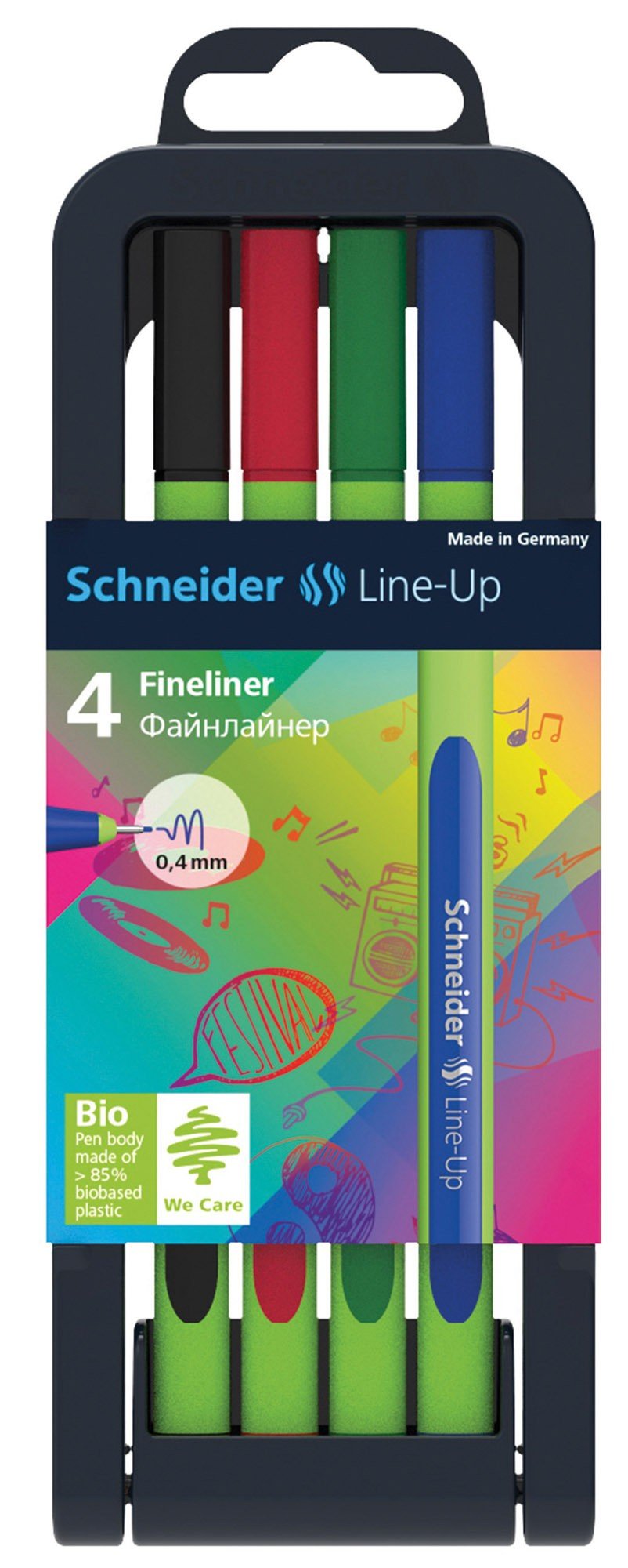 Rašiklių rinkinys Line-Up 0.4 Schneider, 4 vnt.