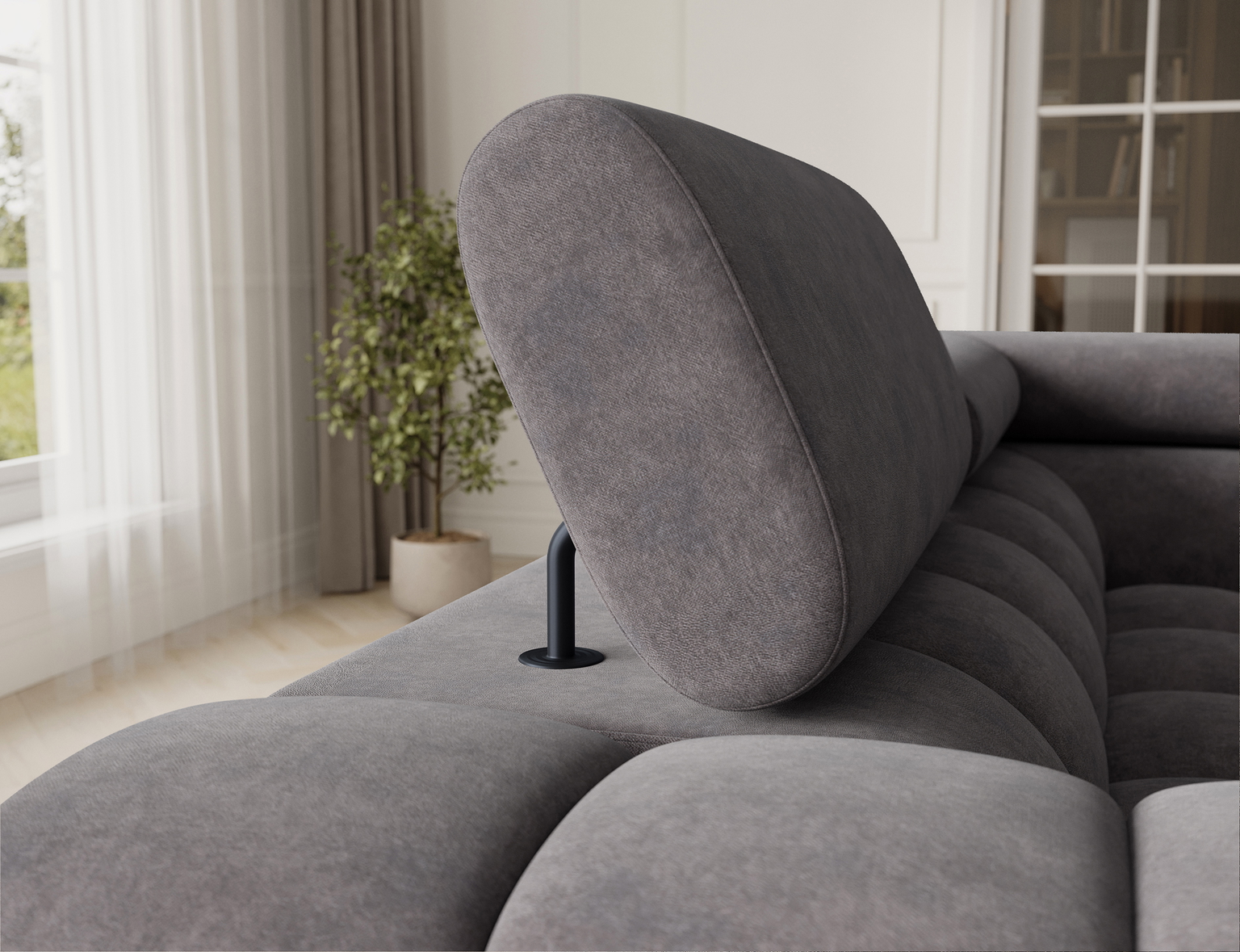 Kampinė sofa Fectory, pilka sp., 205 x 346 cm x 93 cm - 8