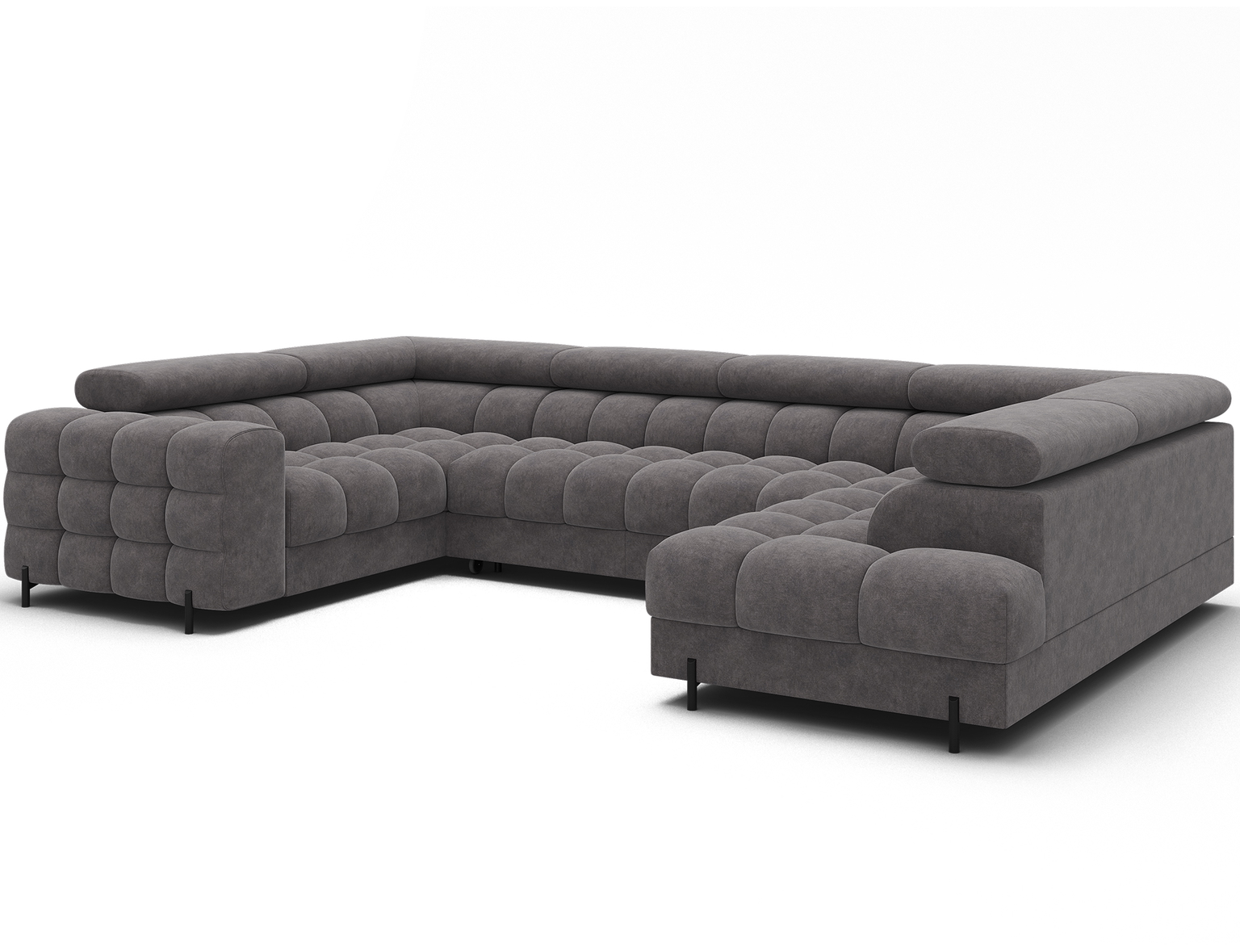 Kampinė sofa Fectory, pilka sp., 205 x 346 cm x 93 cm - 3