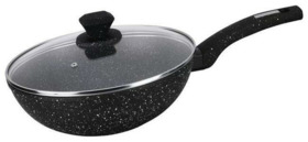 Keptuvė BOLLIRE VENEZIA WOK, su dangčiu, marmurine danga, ø 28 cm-0