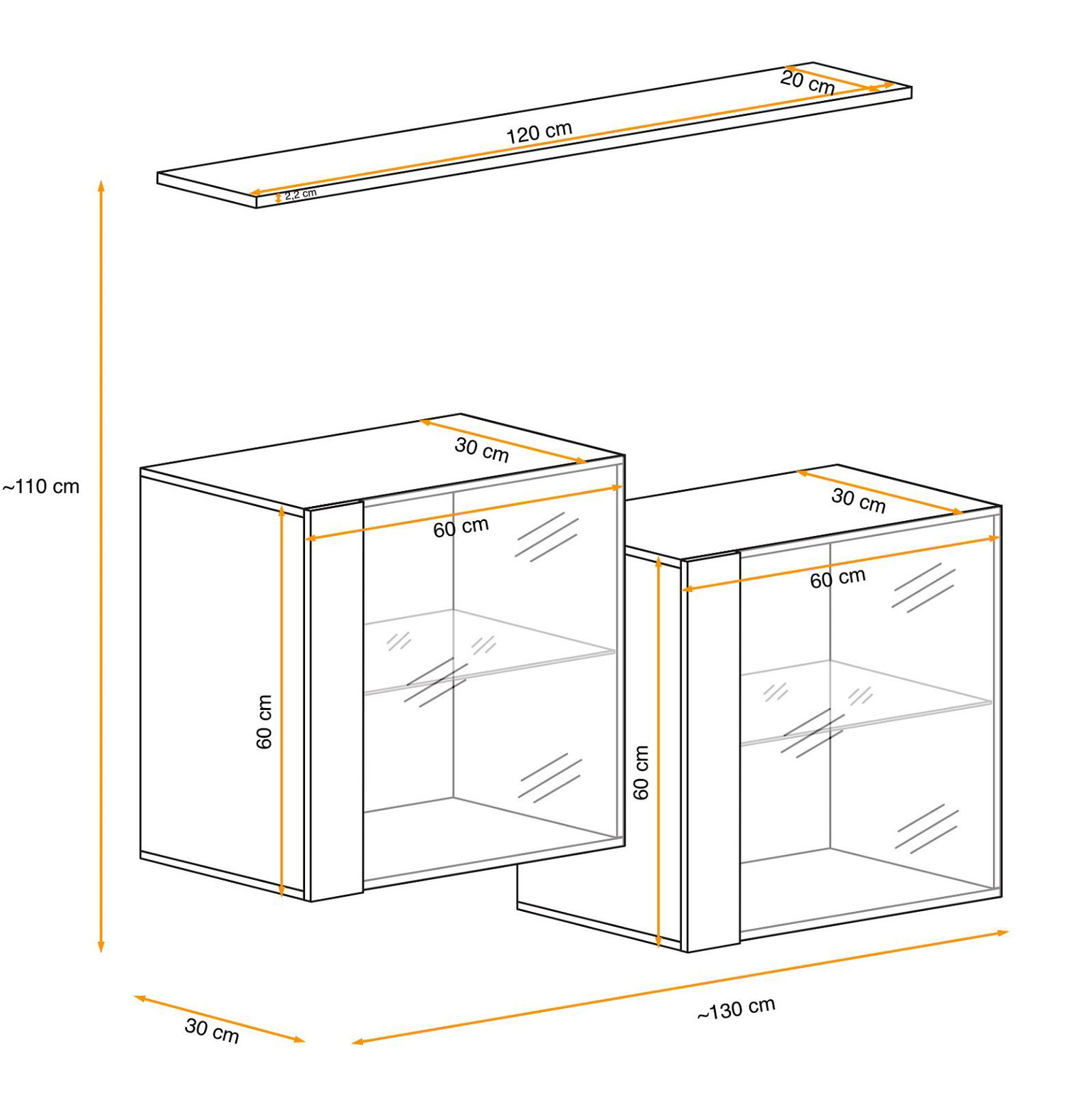 Sekcija Switch SB III su LED apšvietimu, ąžuolo - 5