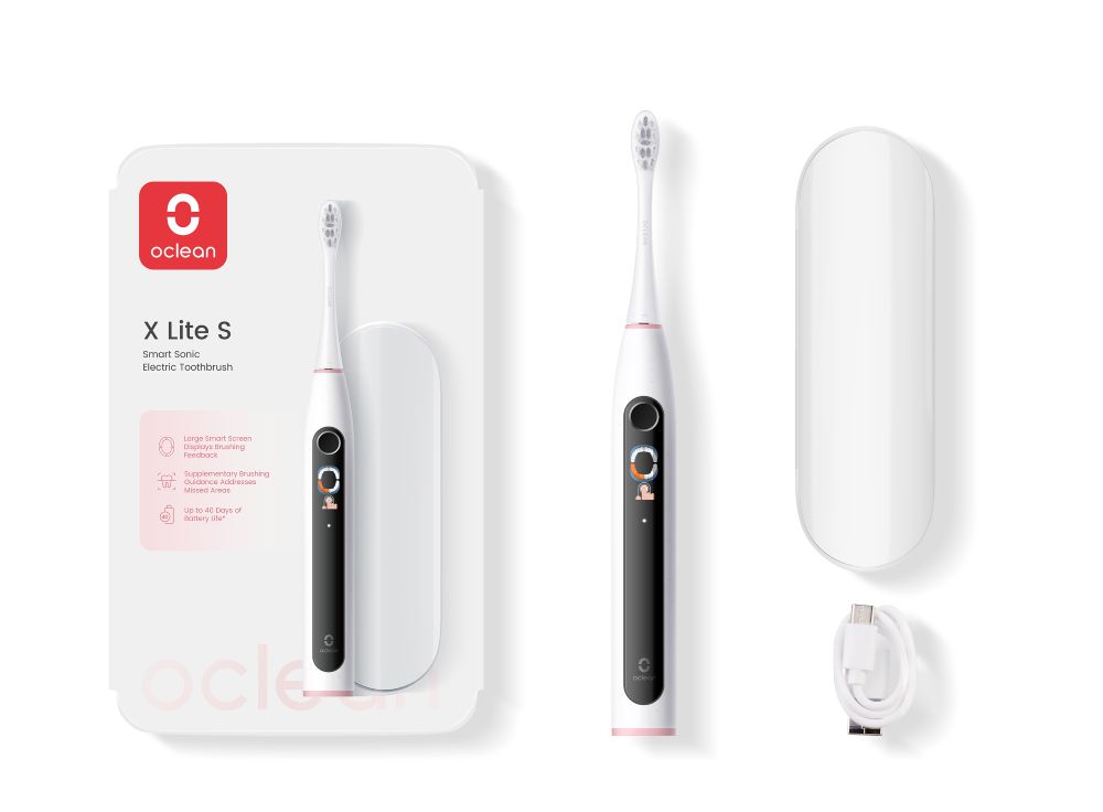 Elektrinis dantų šepetėlis OCLEAN X Lite Set, pilkos spalvos - 3