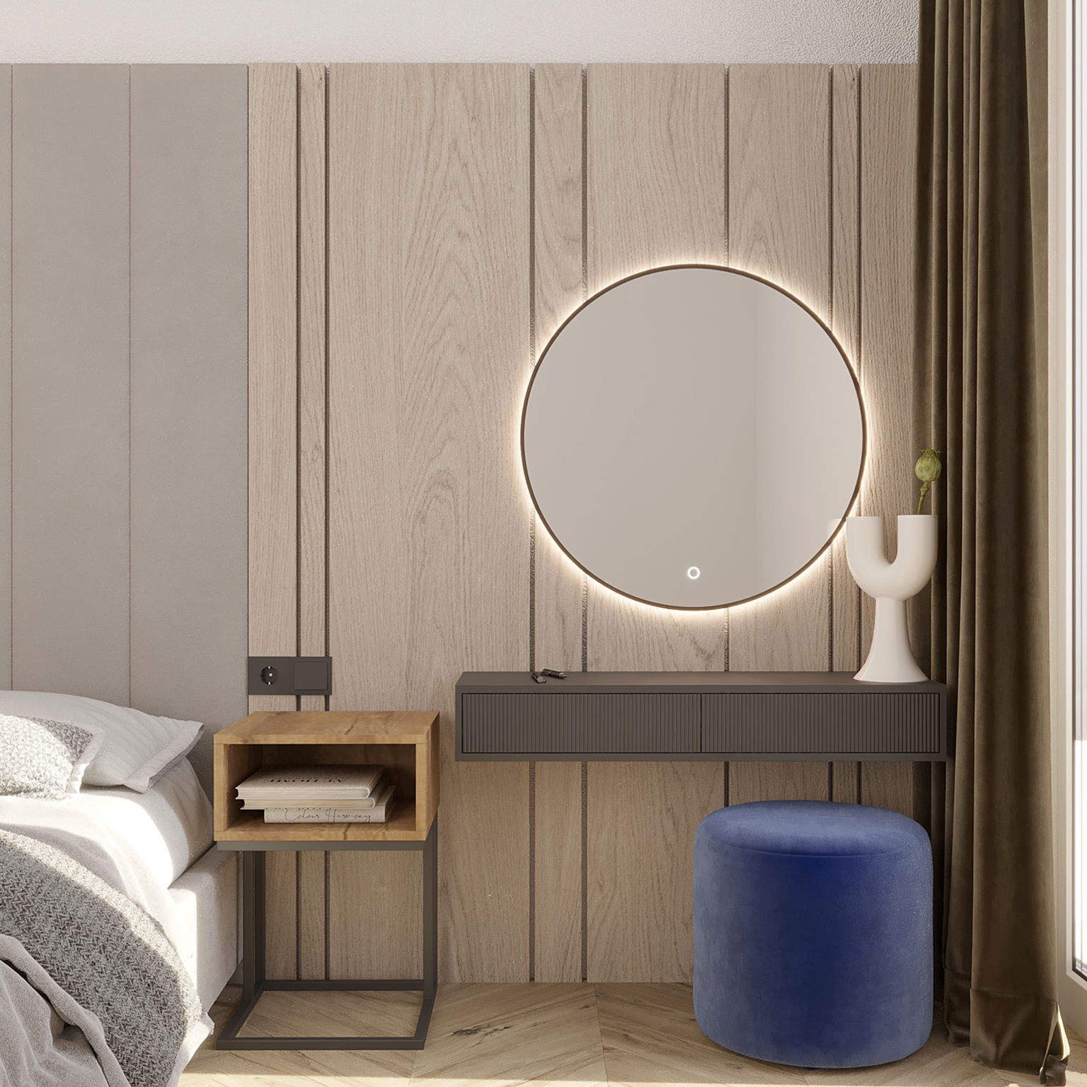 Vonios veidrodis su LED apšvietimu Divissi A, 60x60x3 cm - 5
