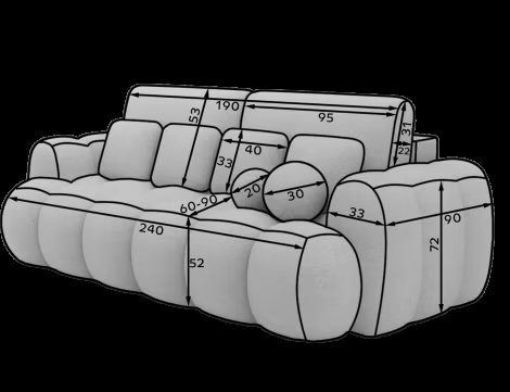Sofa Cotonn 18ROY Beige, smėlio - 8