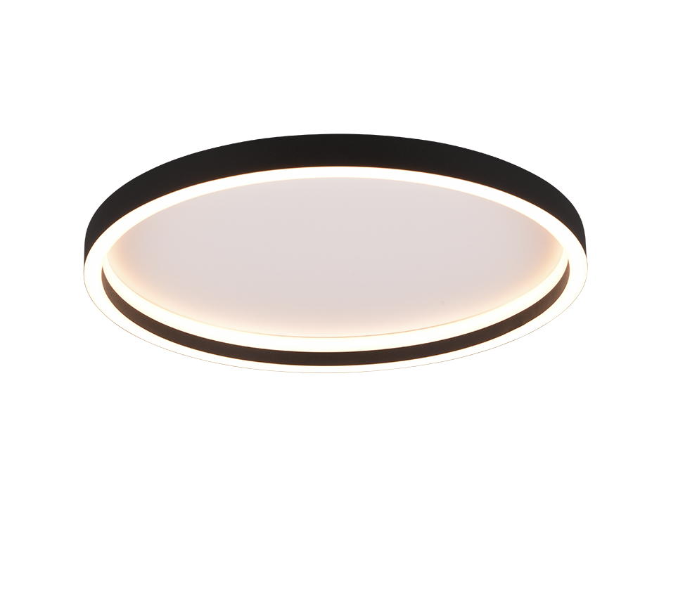 Lubinis LED šviestuvas REALITY Rotonda, 20W, 3000 K, 2000 lm, juodos sp., ø35 x 5 cm