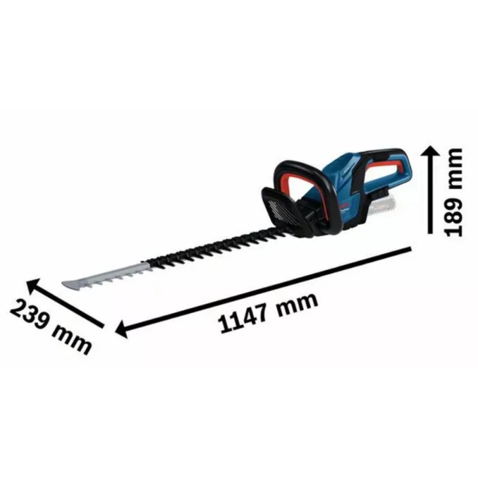 Akumuliatorinės gyvatvorių žirklės BOSCH PRO GHE 18V-60 Solo (be akumuliatoriaus, 18 V) - 2